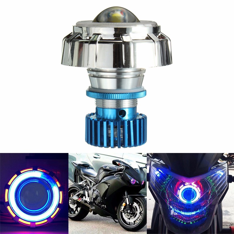 12V LED Projector Kit Hi/Low Beam Headlight Angel Devil Eye