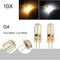 10X G4 1.5W 24 SMD 3014 LED Pure White Cool White Replace Halogen Bulb Lighting Bulb AC/DC 12V
