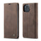CaseMe-013 Multifunctional Retro Frosted Horizontal Flip Leather Case with Card Slot & Holder & Wallet For iPhone 13(Coffee)