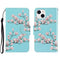 3D Colored Drawing Horizontal Flip Leather Phone Case For iPhone 13(Magnolia)