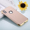 For iPhone X / XS Three Stage Splicing Electroplating Side Protective Back Cover Case (Champagne Gold)