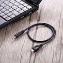 3.5mm Male to Micro USB Male Audio AUX Cable, Length: about 40cm(Black)