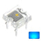 100PCS DC3V 20mA Blue Transparent Emitting Lamp Flat Top LED Diode Hole Bulb DIY Lamp