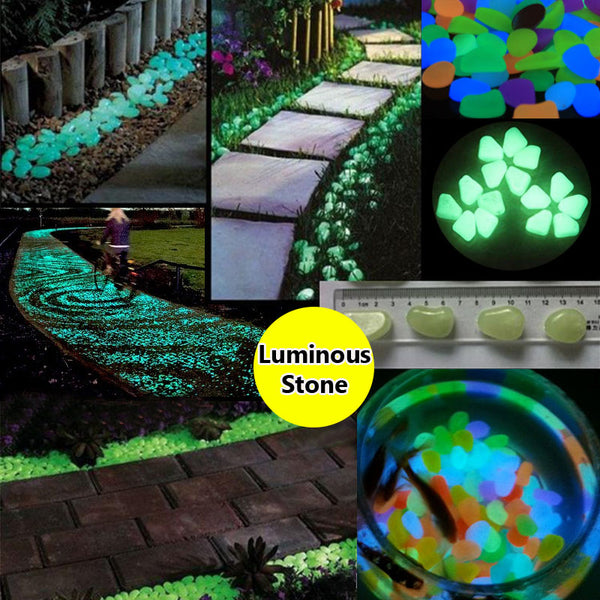 10pcs Aquarium Fish Tank Luminous Glowing Stone Aritificial Pebble Stone Aquarium Garden Decoration