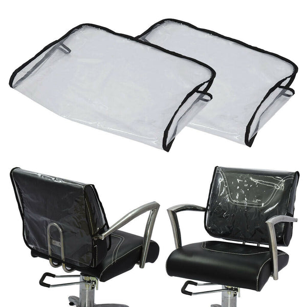 2x Transparent Backrest For Beauty Salon Spa Hairdressing Chair PVC Waterproof