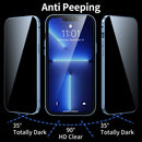 For iPhone 13 Anti-peeping Magnetic Metal Frame Double-sided Tempered Glass Phone Case(Silver)