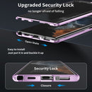For Samsung Galaxy S22+ 5G HD Full Cover Magsafe Magnetic Metal Tempered Glass Phone Case(Black)