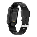 For Fitbit Charge 5 Silicone One Body Armor Watch Band(Black)