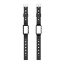 For Fitbit Charge 5 Silicone One Body Armor Watch Band(Black)