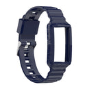 For Fitbit Charge 5 Silicone One Body Armor Watch Band(Navy Blue)