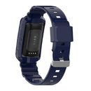 For Fitbit Charge 5 Silicone One Body Armor Watch Band(Navy Blue)