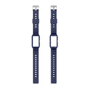 For Fitbit Charge 5 Silicone One Body Armor Watch Band(Navy Blue)