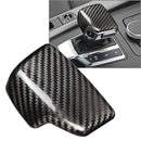 Carbon Fiber Gear Shift Knob Cover Sticker Trim Fit Audi A4 B9 A5 Q7 2017-2020 RHD (RIGHT HAND DRIVE)