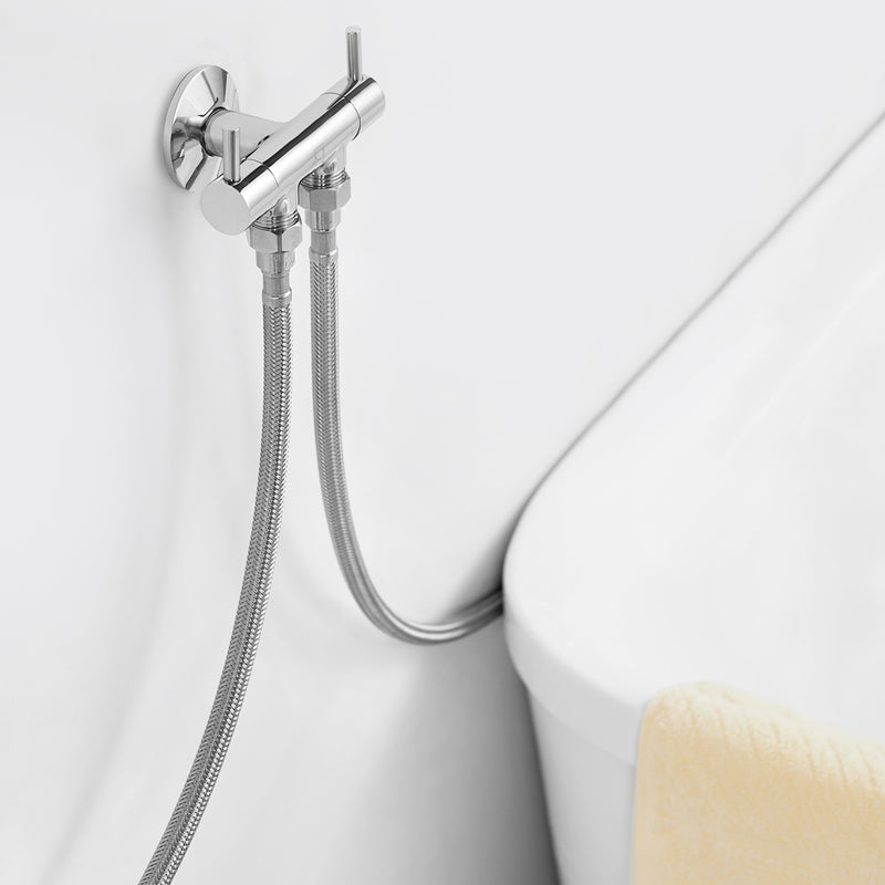 1/2inch Brass Chrome Plated Angle Valve Ceramic Valve Core One in Two Out Style Three-way Angle Valve & Direct Drinking Water Valve from Xiaomi Youpin