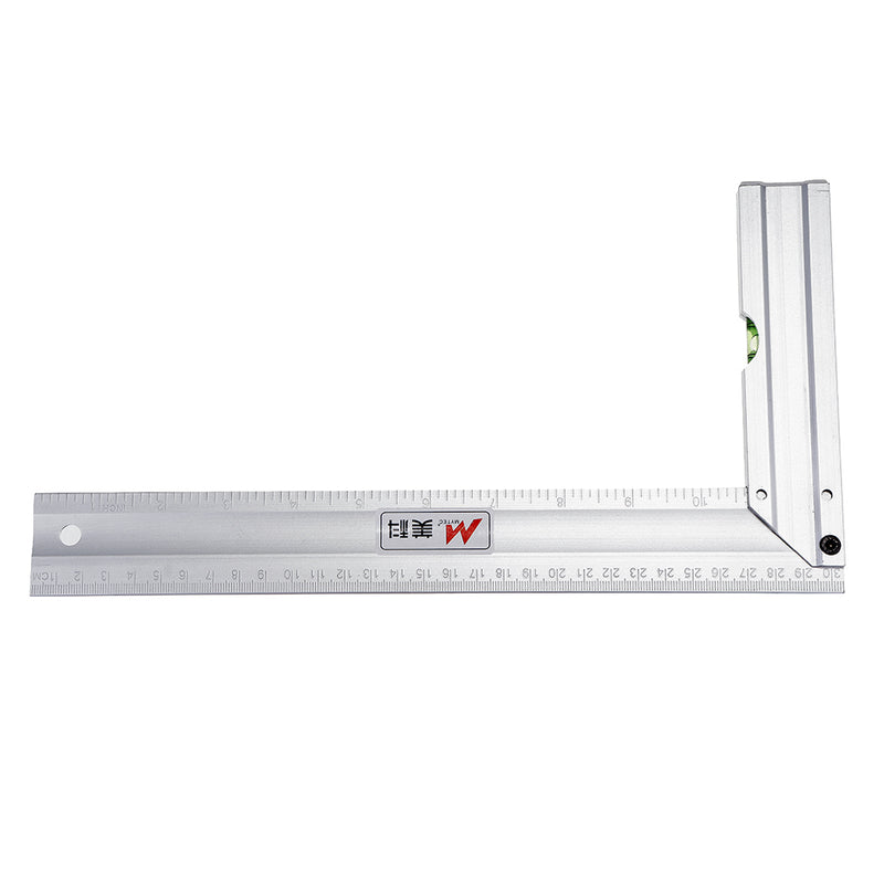 Mytec 300mm 90 Degree Angle Ruler Aluminum Alloy Square Marking Gauge Protractor Carpenter Measuring Tools Metric British with Bubble Level Metric