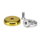 Effetool 36x30mm 50KG Neodymium Recovery Magnet Red/Yellow/Blue Eyebolt Hook Magnet Metal Detector