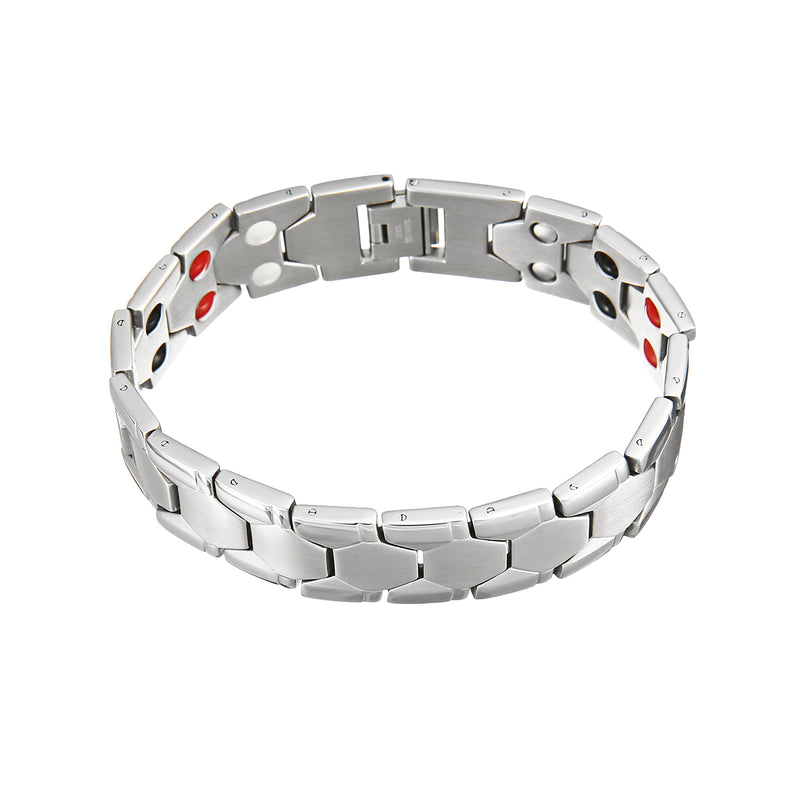 Mens Anion Magnetic Energy Bracelet 316L Stainless Steel Health Bracelet