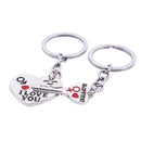 Arrow & "I Love You" Heart & Key Lovers Couple Key Chain Ring Keychain Keyr O1H3