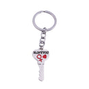 Arrow & "I Love You" Heart & Key Lovers Couple Key Chain Ring Keychain Keyr O1H3