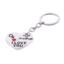 Arrow & "I Love You" Heart & Key Lovers Couple Key Chain Ring Keychain Keyr O1H3