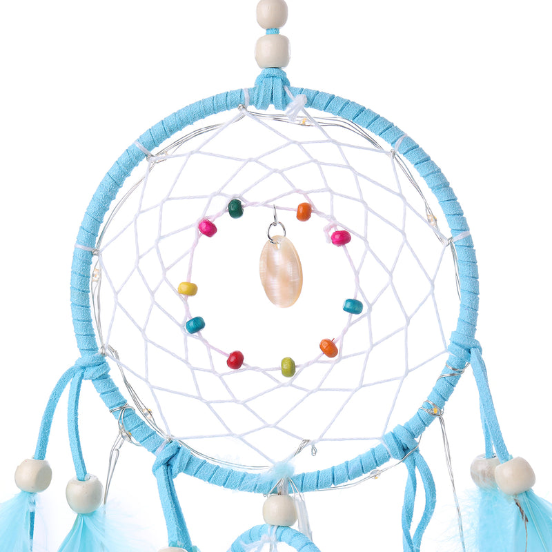 Handmade Christmas Light LED Light Feather Dream Catcher Home Party Wedding Decor Gift