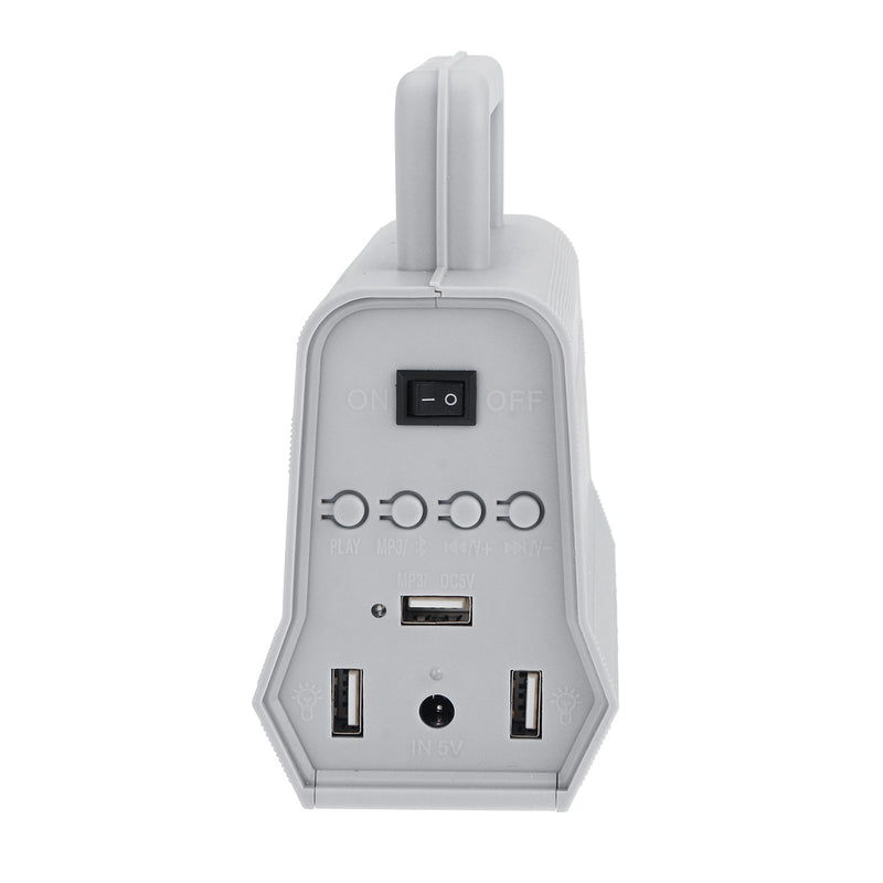 Solar Generator System bluetooth Speaker Outdoor Emergency LED Camping Lamp with 2 Light Bulb