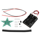10pcs Green DIY SMD Pentagram LED Flash Light Electronic Practice Kit With Battery Case