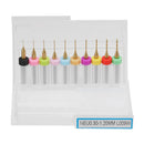 Drillpro 10pcs 0.3-1.2mm Micro Drills Bits Set Titanium Coated PCB Drill Bit