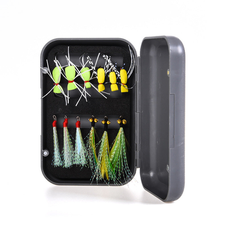 LEO 12 Pcs Fishing Lure Imitation Insect Fishing Hook Outdoor Portable Fishing Tool