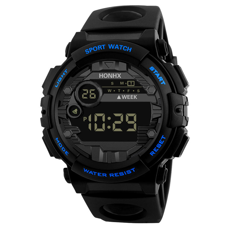 HONHX 62X-66F Fashion Luminous Display Alarm Clock Sport Style Men Digital Watch