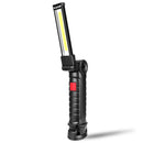 Portable LED COB Inspection Work Light Battery Powered Magnet Foldable Camping Flashlight Torch Lamp