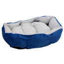 Blue Warm Indoor Soft Fleece Puppy Pets Dog Cat Bed House Basket With Mat w