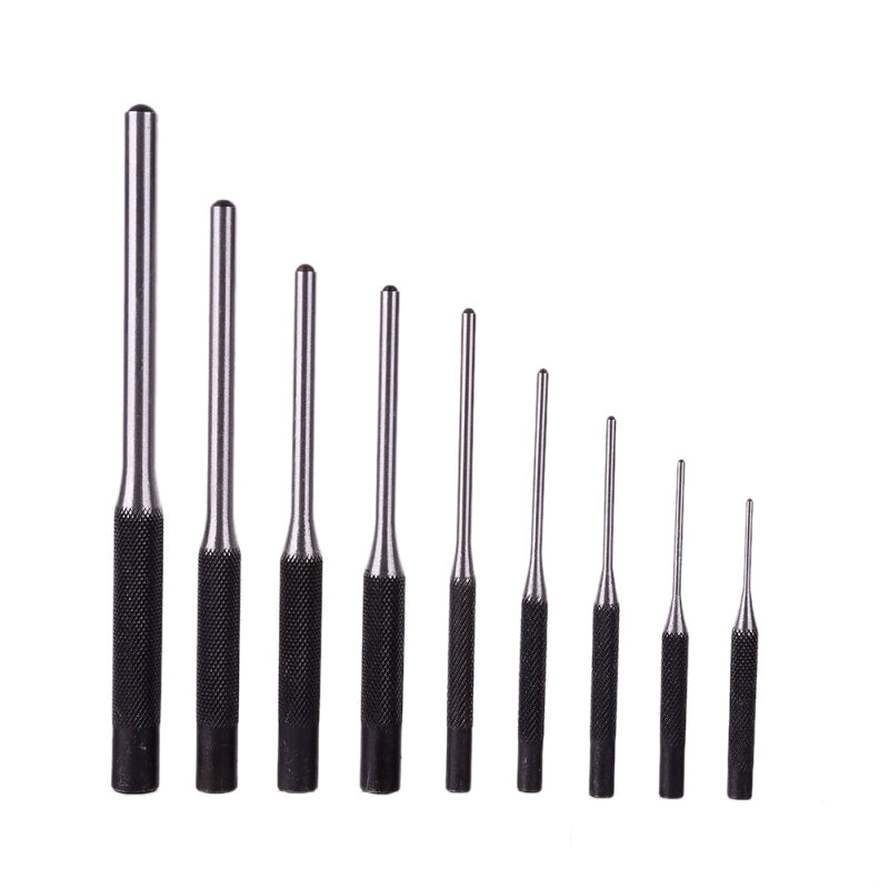 9 Piece Set-up Punch Round Punch Pieces Roll Pin Punch Set Bolt Catch Roll Pin Hole Punch Leather Craft Tool