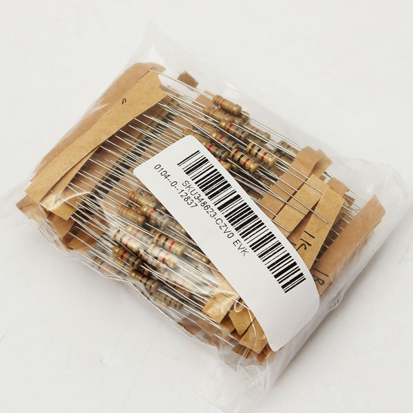 1500pcs 30 Value 1ohm-3M 1/2W Carbon Film Resistor