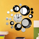 Acrylic 3D Mirror Creative Wall Clock Stickers Home Living Room Decals Hanging Decor