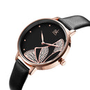 SHENGKE SK K0118 Fashion Butterfly Pattern Casual Ladies Dress Watch Women Quartz Watch