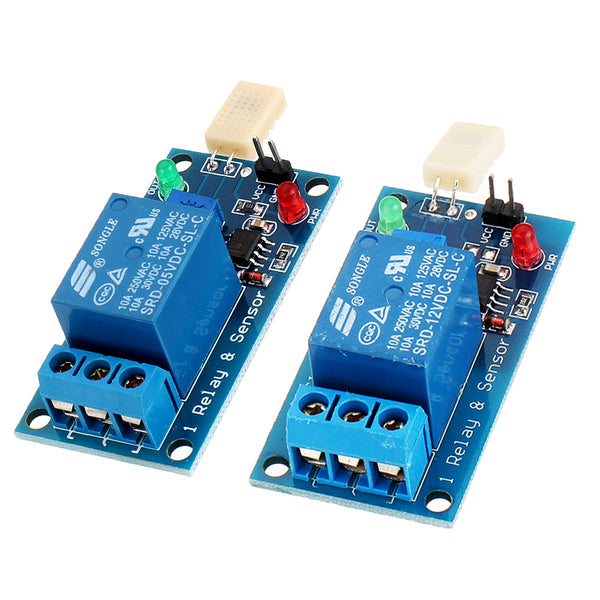 HR202 White Sensor DC 5V/12V 1 Channal Humidity Sensitive Switch Relay Module Humidity Controller Humidity Sensor Module