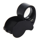 40x 25mm Eyes Optical Glass Loupe Magnifier Magnifying LED Light