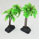2 PCS Plastic Coco Tree Plants for Fish Tank Aquarium Decor