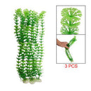 3 Pcs Green Plastic Hottonia Inflata Plant for Aquarium Fish Tank W7V6