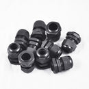 M20 x 1.5 Plastic Waterproof Cable Glands, Pack of 10 pcs Black D9J6