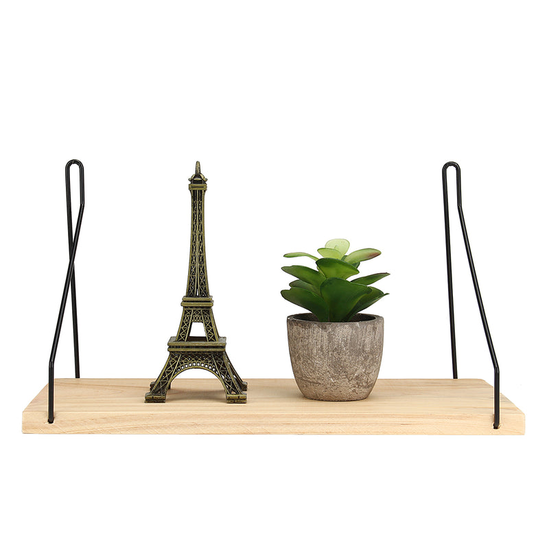 Wall Shelf Wood Iron Hanging Holder Storage Wall Mount Rack Home Display Decorations