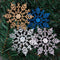 12PCS Christmas Snowflake Piece Plastic Pendant