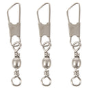 Grey Fishing Line to Hook Clip Swivels Connector 30PCS