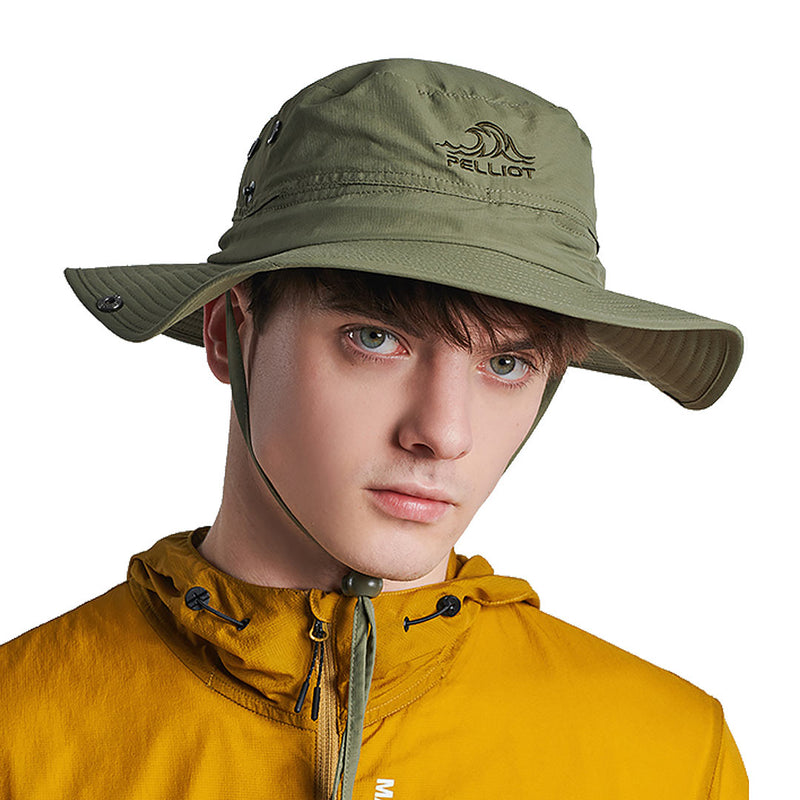 PELLIOT Bucket Hat Man and Woman Outdoor Sweat Absorption Breathable Adjustable Sunshade Hat Camping Hiking Fishing Bucket Hat