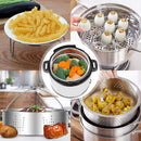 Kitchen Steamer Basket + Egg Steamer Rack Divider Accessories for Instant Pot