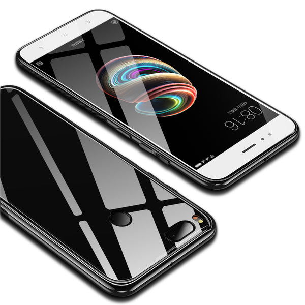 Bakeey Tempered Glass Mirror Back Cover Soft TPU Frame Protective Case for Xiaomi Mi A1 / Xiaomi 5X