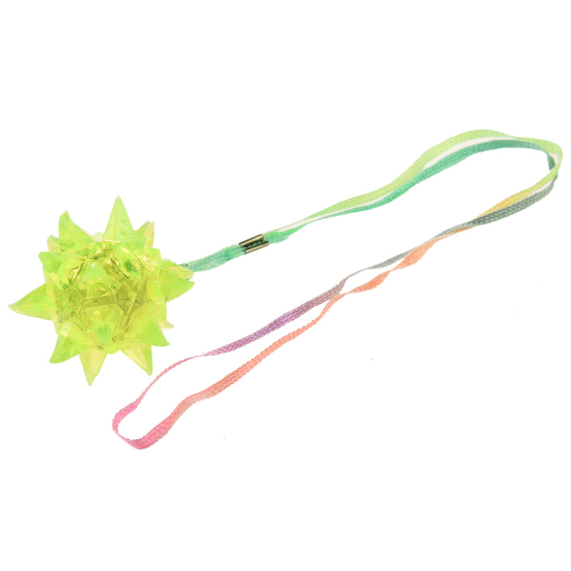 Light-Up Flashing Star LED Ball Pendant Necklace Q9X5