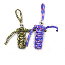 IPRee EDC Mini Paracord Skull Key Ring 7 Core Woven Braided Rope Keychain Kit