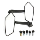 Motorcycle Bike Rear View Side Mirrors 8mm 10mm Angled For Honda Suzuki